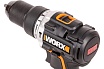 Ударная аккумуляторная дрель-шуруповерт Worx 60 Нм, 20 В, бесщеточная, 2 Ач x 2, ЗУ 2 А, кейс WX352