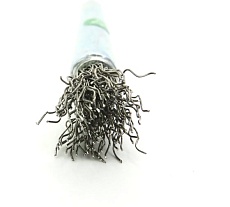 Щетка концевая EuroBrush Д10х118мм, c хв-м д6х20мм, ворс гофр нерж сталь 0.3 мм, на дрель 13-088 EB-E10SS3