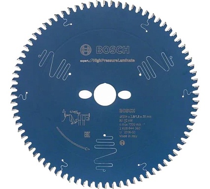 Диск пильный Expert for High Pressure Laminate (254x30 мм; 2.8/1.8 мм; 80T) Bosch 2608644360