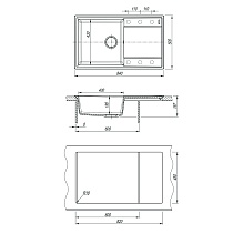 Кухонная мойка Lemark Imandra 840 84 см бежевый, 9910032