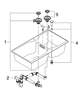 Кухонная мойка Grohe K700 31658AP0 90 см черный гранит