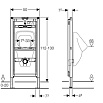 Инсталляция для писсуаров Geberit Duofix 111.686.00.1