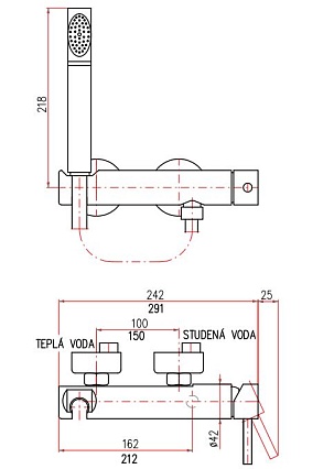 Смеситель для душа Rav Slezak Seina SE980.5/2