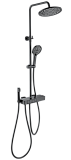 Душевая стойка Wonzon&Woghand Muse Forte WW-B3580-MB термостат, черный матовый