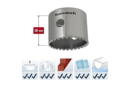 Коронка алмазная Diamond Grit (152х38 мм) Karnasch 21.1500-152
