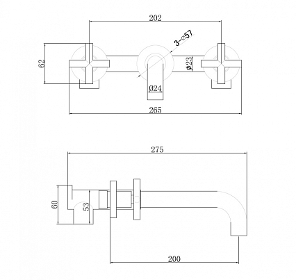 Смеситель для раковины Abber Wasser Kreis AF81121 хром