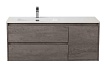 Мебель для ванной BelBagno Kraft 120 см, 2 ящика, 1 дверца, левая Cemento Grigio
