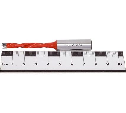 Сверло присадочное усиленное "глухое" (5x77 мм; S=10 мм; LH) ROTIS 412.0577L