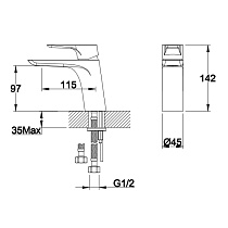 Смеситель для раковины Orans OLS-K1078