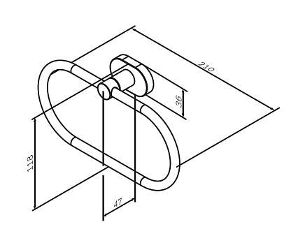 Вешалка для полотенец Am.Pm Sense A7434400, кольцо