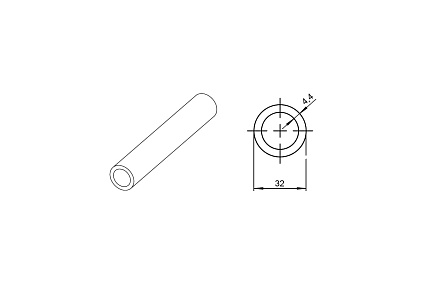 Труба REHAU RAUTITAN pink+, 32x4.4, штанга 6 м
