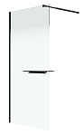 Душевая перегородка Niagara Nova NG-582-90BLACK 90x200 белый градиент, профиль черный матовый