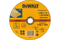 Круг отрезной по металлу INDUSTRIAL, 180х1.6х22 мм DeWalt DT42380Z