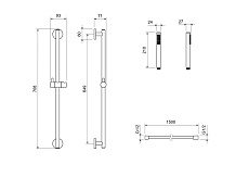 Душевой гарнитур Aquatek Европа AQ2012BG шлифованное золото
