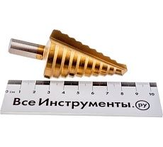 Сверло ступенчатое (9-36 мм; HSS TiN; трехгранный хвостовик) Тундра 5570237