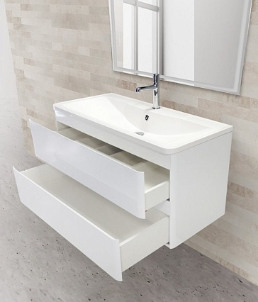 Мебель для ванной BelBagno Albano 80 см Bianco Lucido