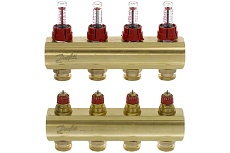 Коллекторы Danfoss FHF-4F с расходомерами для 4 контура 088U0524