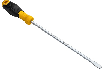 Шлицевая отвертка Deli SL8х200мм DL6382501 Cr-V, магнит, TPR+PP ручка 98358