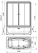 Душевой бокс Радомир Элис 1-04-1-1-0-0940 прозрачные шторки 168x85 L