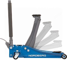 Супернизкий подкатной домкрат Nordberg 3.2 тонн, H=75-500 мм N32032