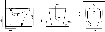 Напольное биде Am.Pm Inspire C503111WH