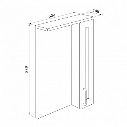 Зеркальный шкаф Iddis Sena 60 см