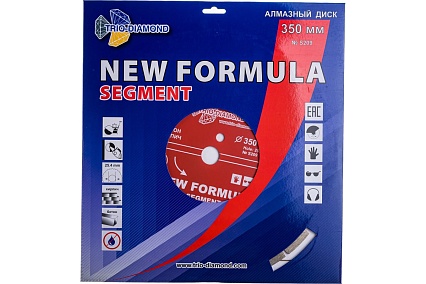 Диск алмазный отрезной Сегментный New Formula (350х25.4 мм) TRIO-DIAMOND S209
