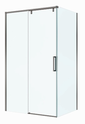 Душевой уголок BelBagno SOFT_CLOSE-1-AH-1-110/100-C-GM 110x100 прозрачный, оружейная сталь Душевой уголок BelBagno SOFT_CLOSE-1-AH-1-110/100-C-GM 110x100 прозрачный, оружейная сталь
