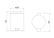 Ведро Aquatek AQ4992MB 8 л, черный матовый