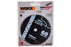 Пильный диск по алюминию (60T; 115х1.2х9.5 мм) Worx WA5047