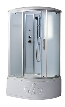 Душевая кабина Timo Standart T-6610SL Silver Fabric L 110x85, без г/м, матовые стекла, хром