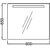 Зеркало Jacob Delafon Parallel 80 см с подсветкой, анти-пар EB1413RU-NF