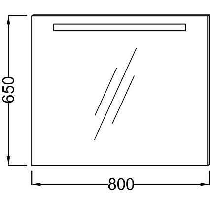 Зеркало Jacob Delafon Parallel 80 см с подсветкой, анти-пар EB1413RU-NF