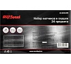 Набор метчиков и плашек AV Steel 24 предметов, 1/4"-1/2", в металлическом кейсе AV-921209