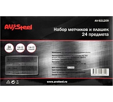Набор метчиков и плашек AV Steel 24 предметов, 1/4&quot;-1/2&quot;, в металлическом кейсе AV-921209