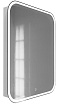 Зеркальный шкаф Jorno Briz 50 см с подсветкой, Bri.03.50/W