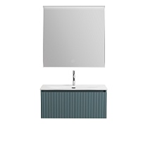 Тумба с раковиной BelBagno Uno 80 см 1 ящик, Голубой матовый