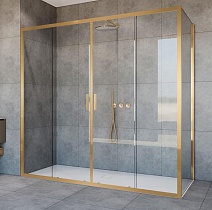 Душевой уголок Vincea Garda VSR-1G29017CLG 170x90 брашированное золото, прозрачный