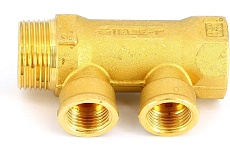 Коллектор Tiemme 2 отвода, 1&quot;х1/2&quot;В (латунь) 1910061 / 1942G060402