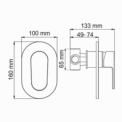 Смеситель для биде WasserKRAFT Donau A15356 со шлангом 100 см, хром