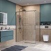 Душевой уголок BelBagno SOFT_CLOSE-1-AH-1-130/80-C-GM 130x80 прозрачный, оружейная сталь