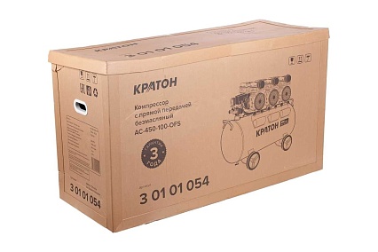 Безмасляный компрессор с прямой передачей Кратон AC-450-100-OFS 3 01 01 054