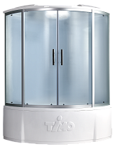 Душевая кабина Timo Standart T-6655SF Silver Fabric 150x150, без г/м, матовые стекла, хром