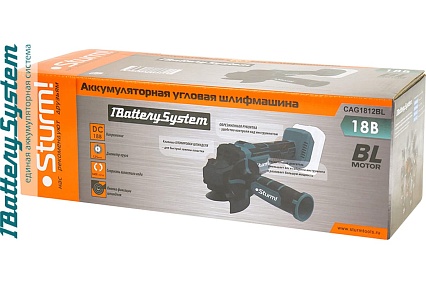 Аккумуляторная углошлифовальная машина Sturm CAG1812BL