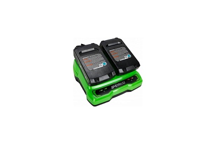 Устройство зарядное для 2-х аккумуляторов G24x2UC2 24 В GreenWorks 2931907