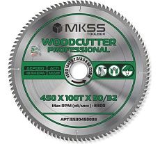 Диск пильный по дереву MKSS Toolbox Woodcutter Professional SS3045 450x100Тх2.5/3.5x50/32 мм SS30450003