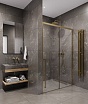 Душевая дверь Timo TDSS-120/17C-8L 120x200 прозрачное, матовое золото