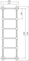 Полотенцесушитель электрический Migliore Edera 128x49 SX ML.EDR-EL.110.DO золото