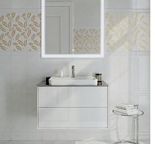 Тумба с раковиной Kerama Marazzi Plaza Modern 80 см, 2 ящика, белый