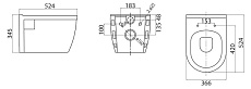 Подвесной унитаз BelBagno Loto BB070CHR/SC/BB002-80/BB014-SR-BIANCO комплект 4в1